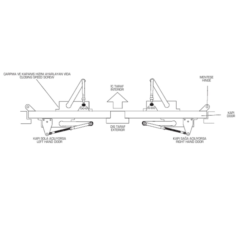 KALE KD002 KAPI KAPATICI HİDROLİĞİ (50-330) NO.3 /40-65 KG