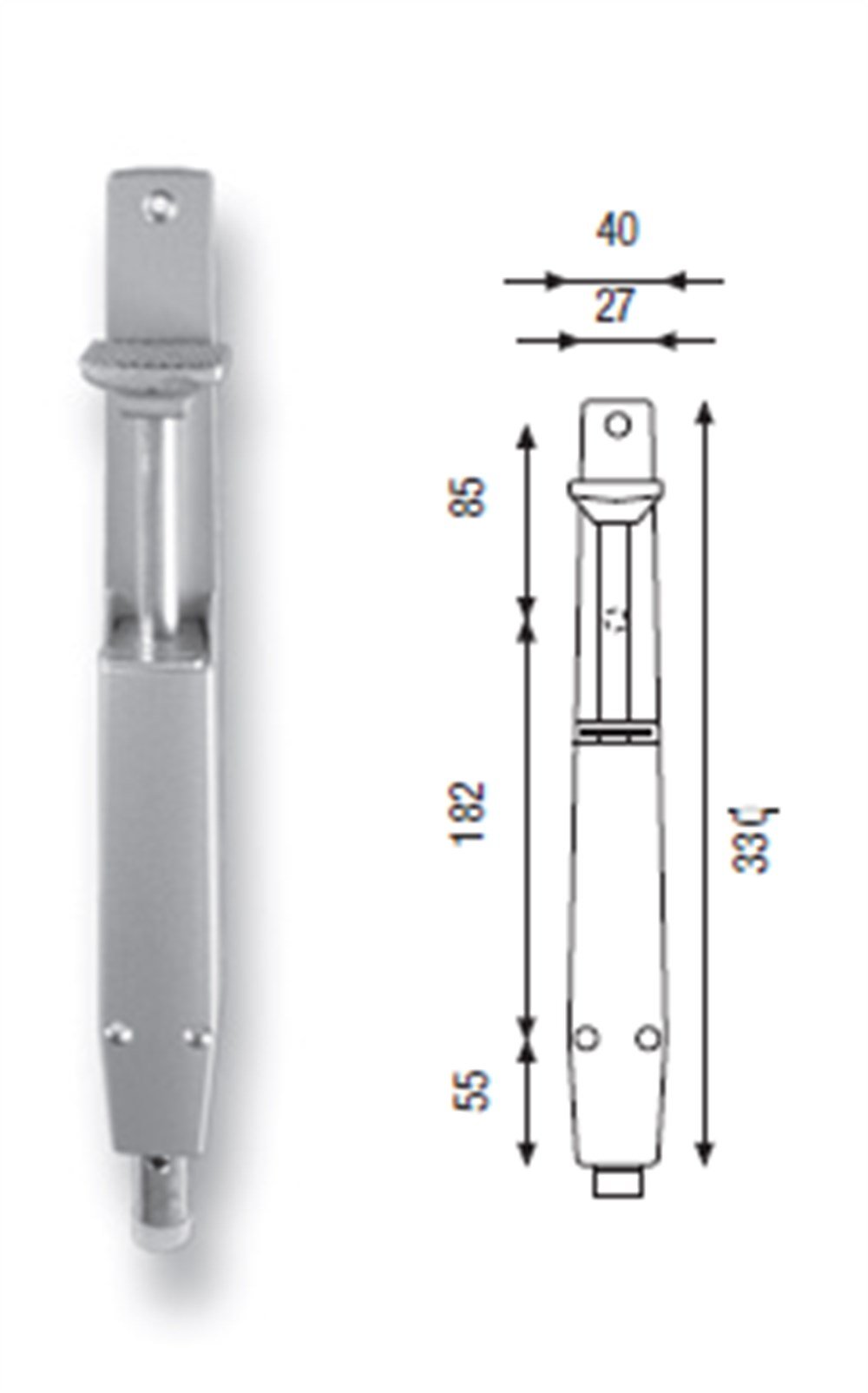 Kapı Kanadı Basmalı Stoper Uzun