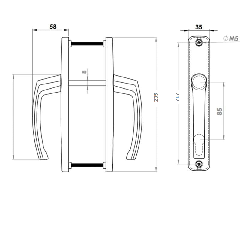 KAPI KOLU ELİT UZUN  VE GENİŞ AYNA YAYLI