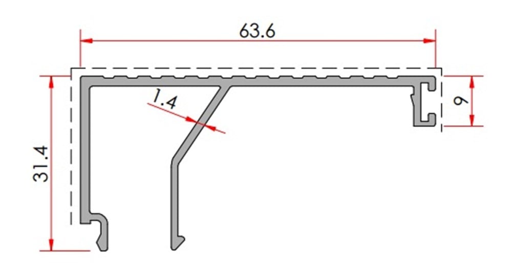 AKS122 SÜRME KASA KAPAK PROFİLİ