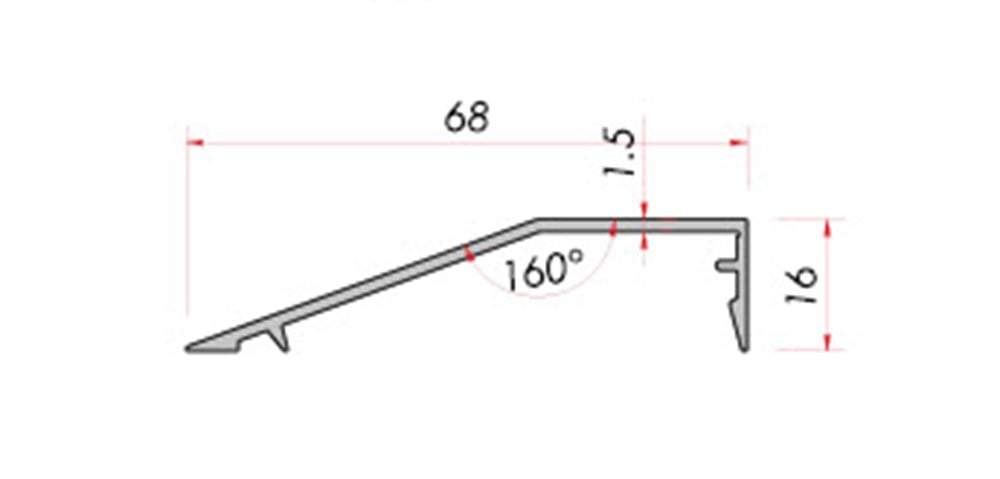 AF68 SKY IŞIKLIK SİSTEMİ ÜST BASKI YATAY KAPAK ALUMİNYUM PROFİL