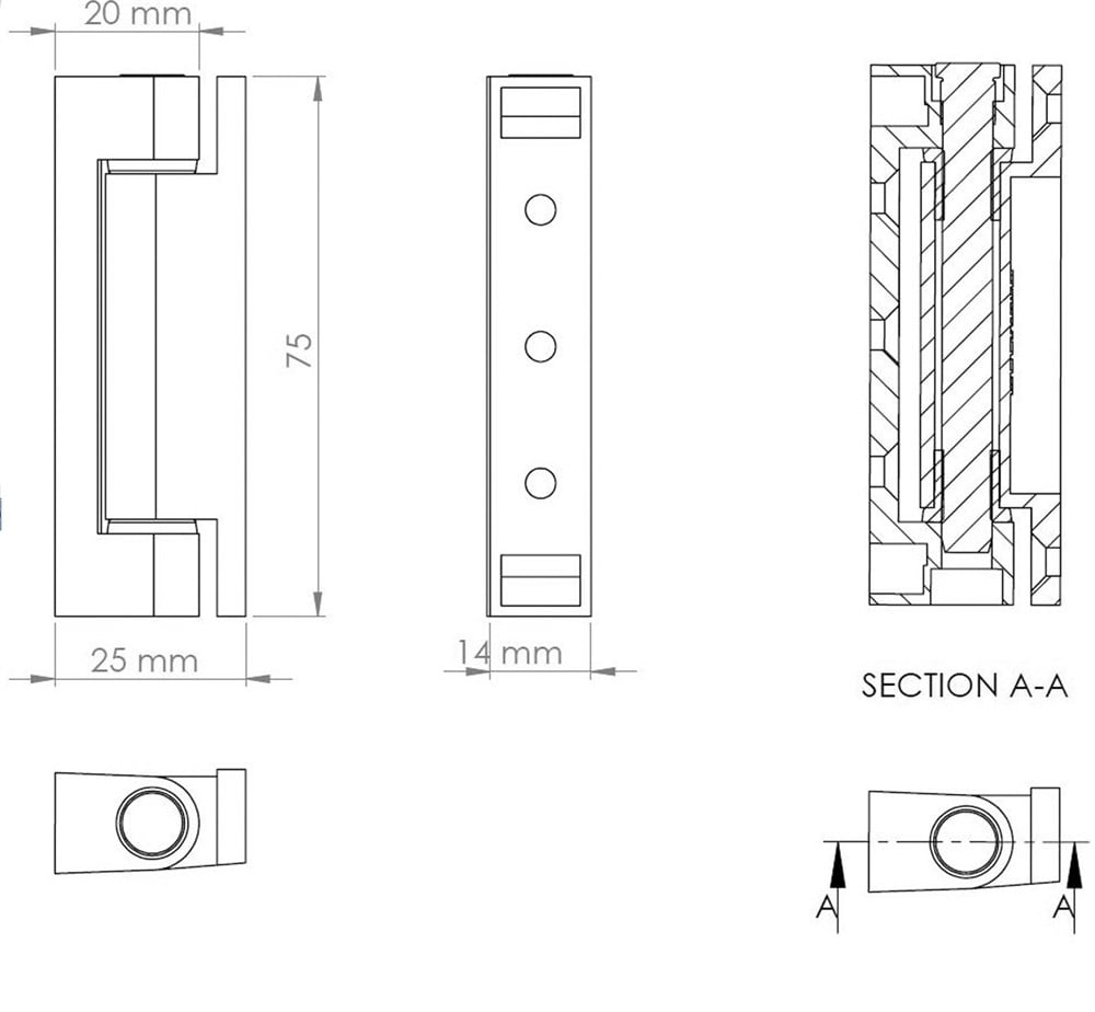 Plastik Pencere Menteşesi 75 mm beyaz