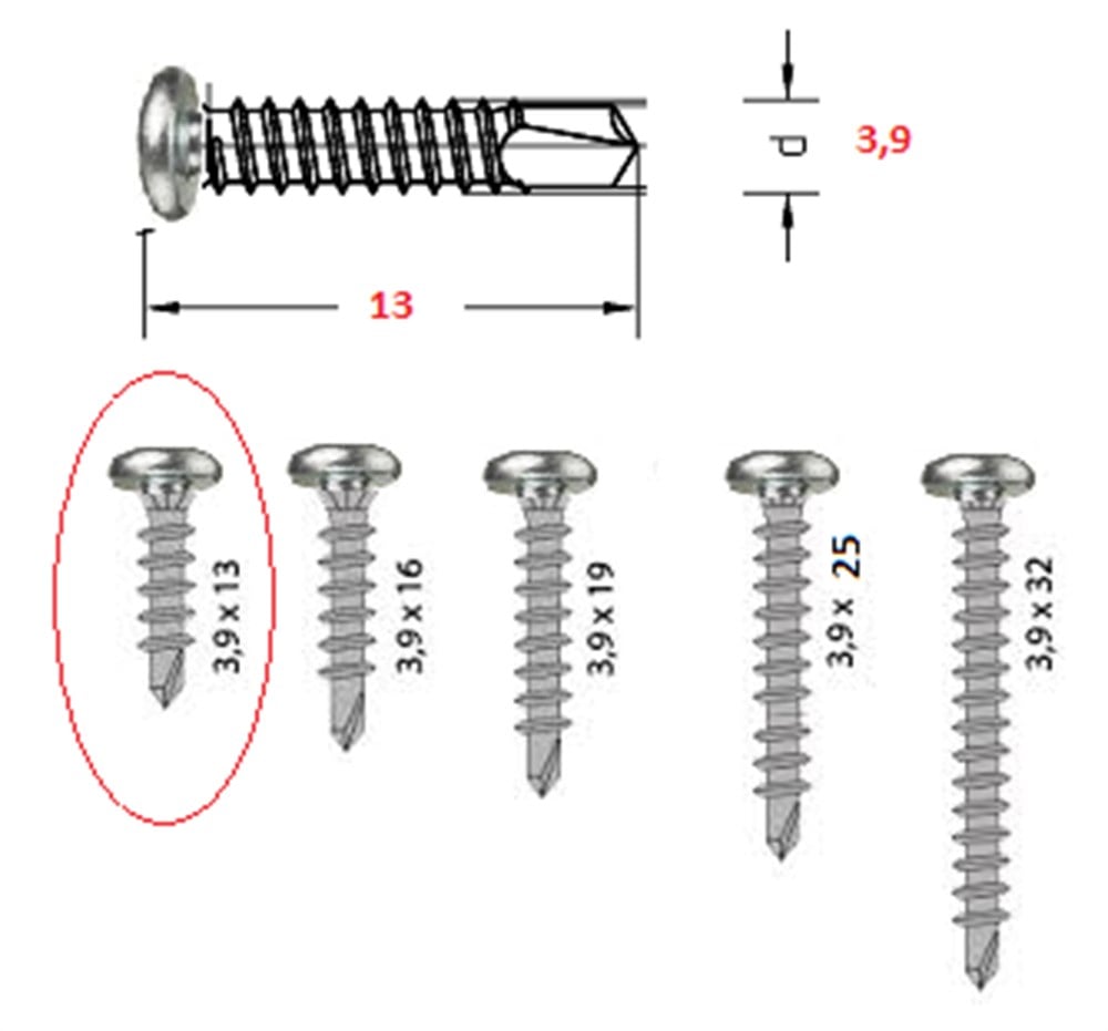 VİDA 3,9X13 YSB MATKAP UÇLU VİDA