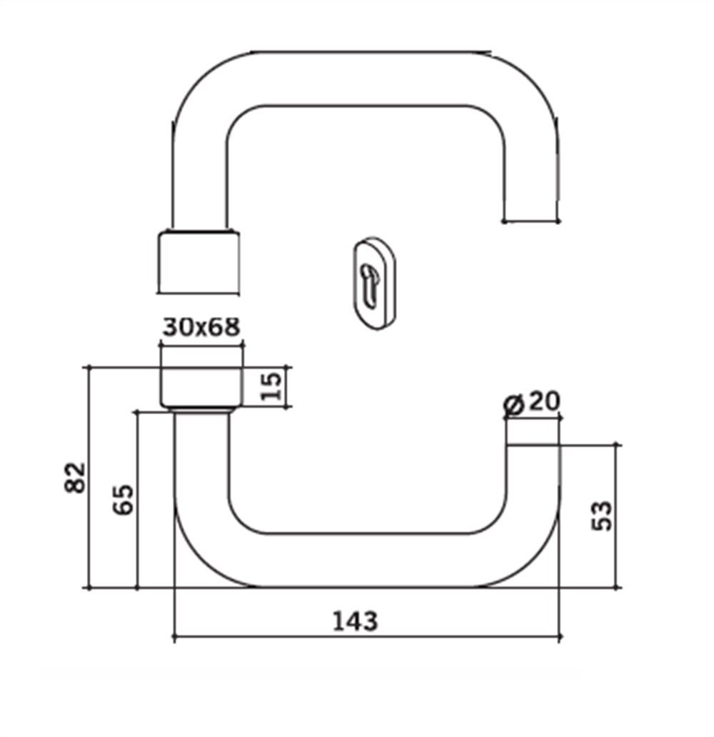 DORMA PURE 8100 OVAL ROZETLİ KAPI KOLU