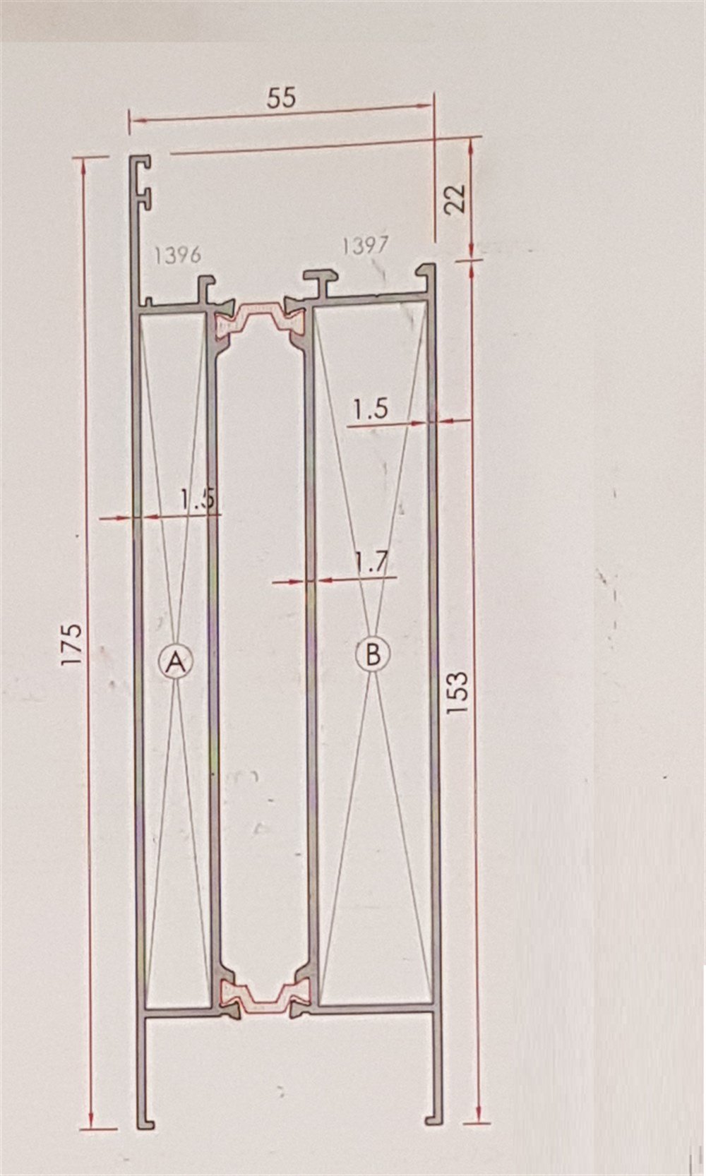 ALUMİNYUM ETEK PROFİLİ 17,9 BAZA  55 LİK SERİ YALITIMLI