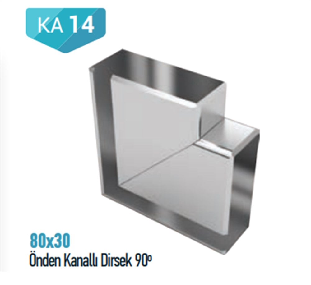 60X25 ÖNDEN KANALLI DİRSEK 90 DERECE