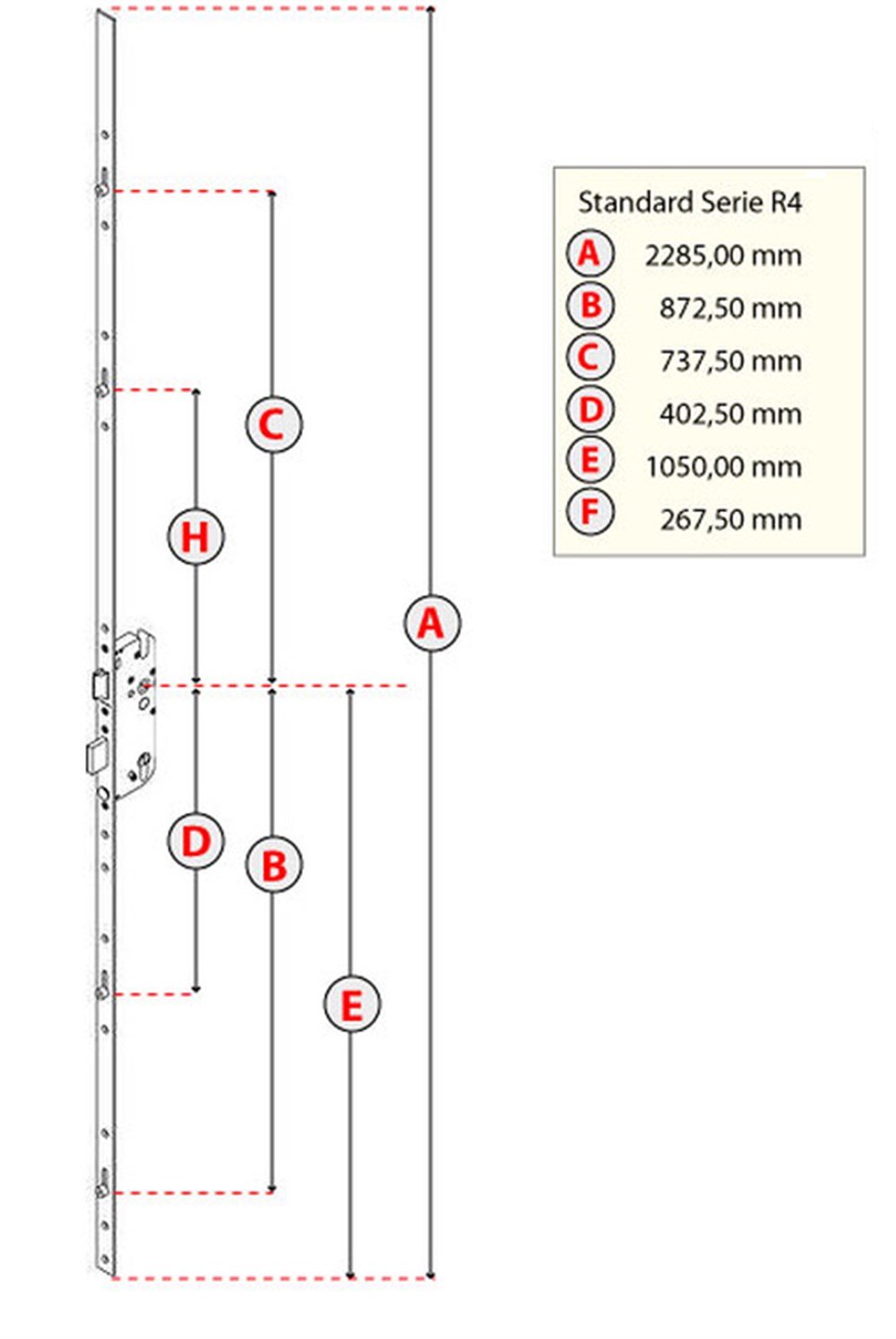 SECURY R4 35X92 KİLİTLİ KAPI İSPANYOLETİ BARELDEN KUMANDALI
