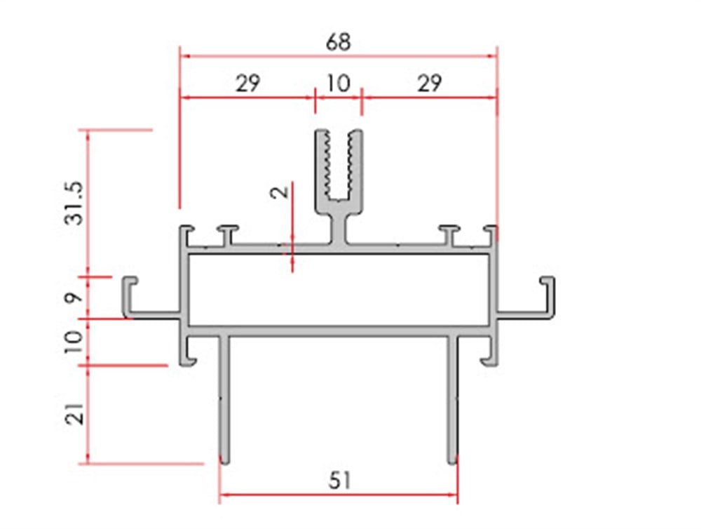 AF68 SKY IŞIKLIK SİSTEMİ YATA ALUMİNYUM PROFİL