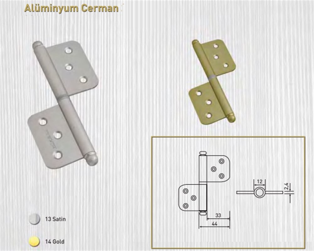 CUMBALI ALUMİNYUM MENTEŞE 10 cm