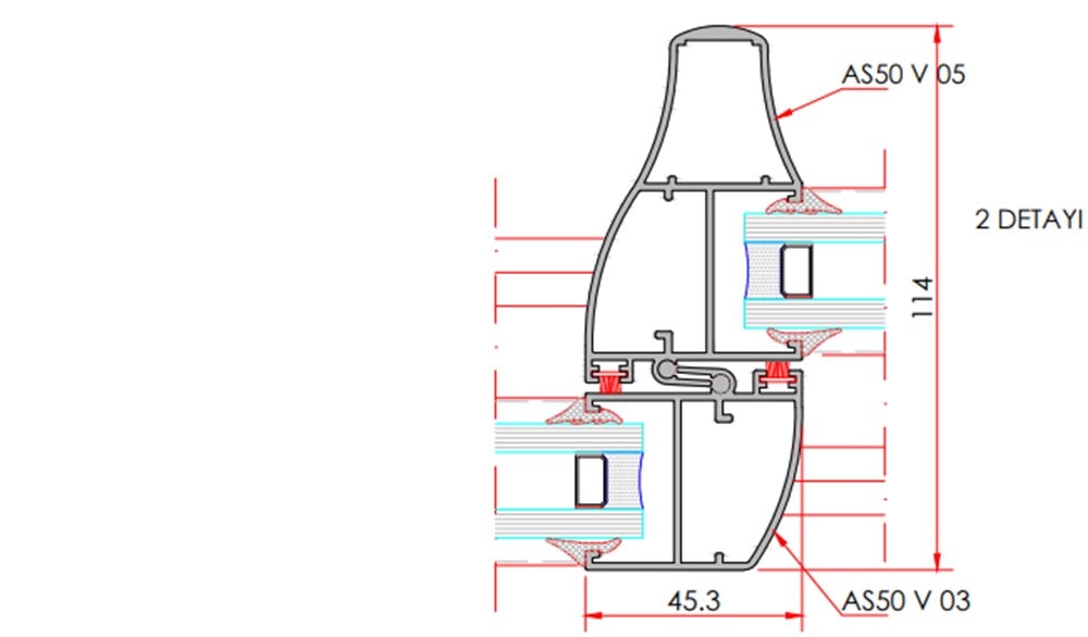 ALUMİNYUM YALITIMSIZ 3+3 KANAT HAREKETLİ SÜRME