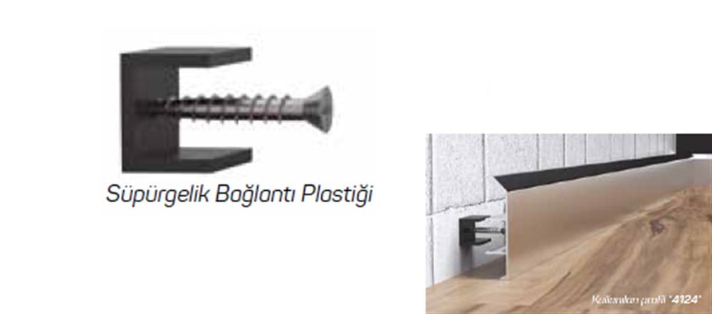 SÜPÜRGELİK DUVARA BAĞLANTI PLATİĞİ