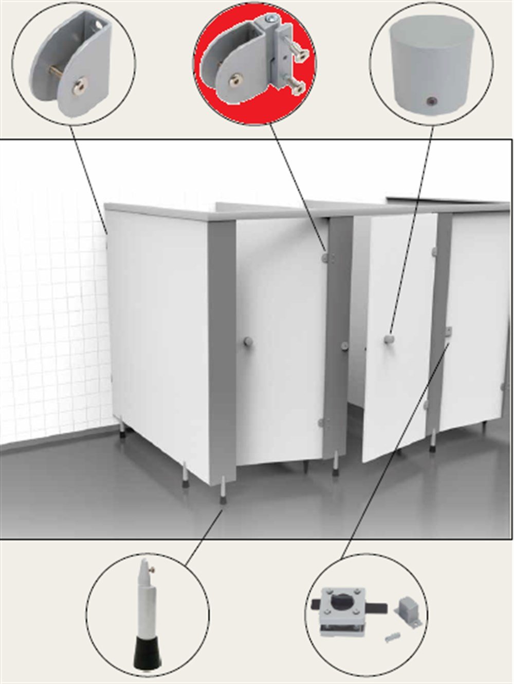 Kabin Kapı Menteşesi (Aluminyum)