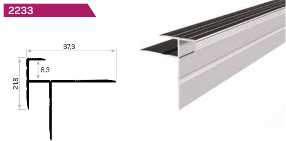 PARKE/FAYANS BASAMAK BİTİM POFİLİ  8,5 mm