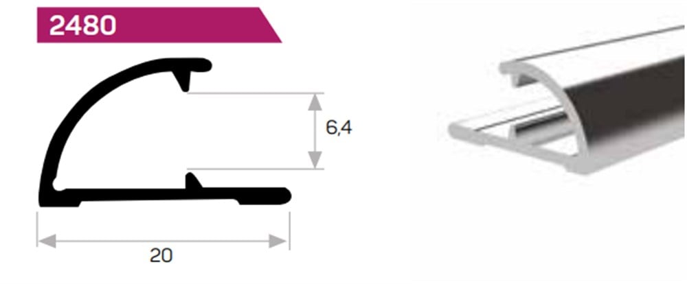 HALI BİTİM POFİLİ 6,4 mm
