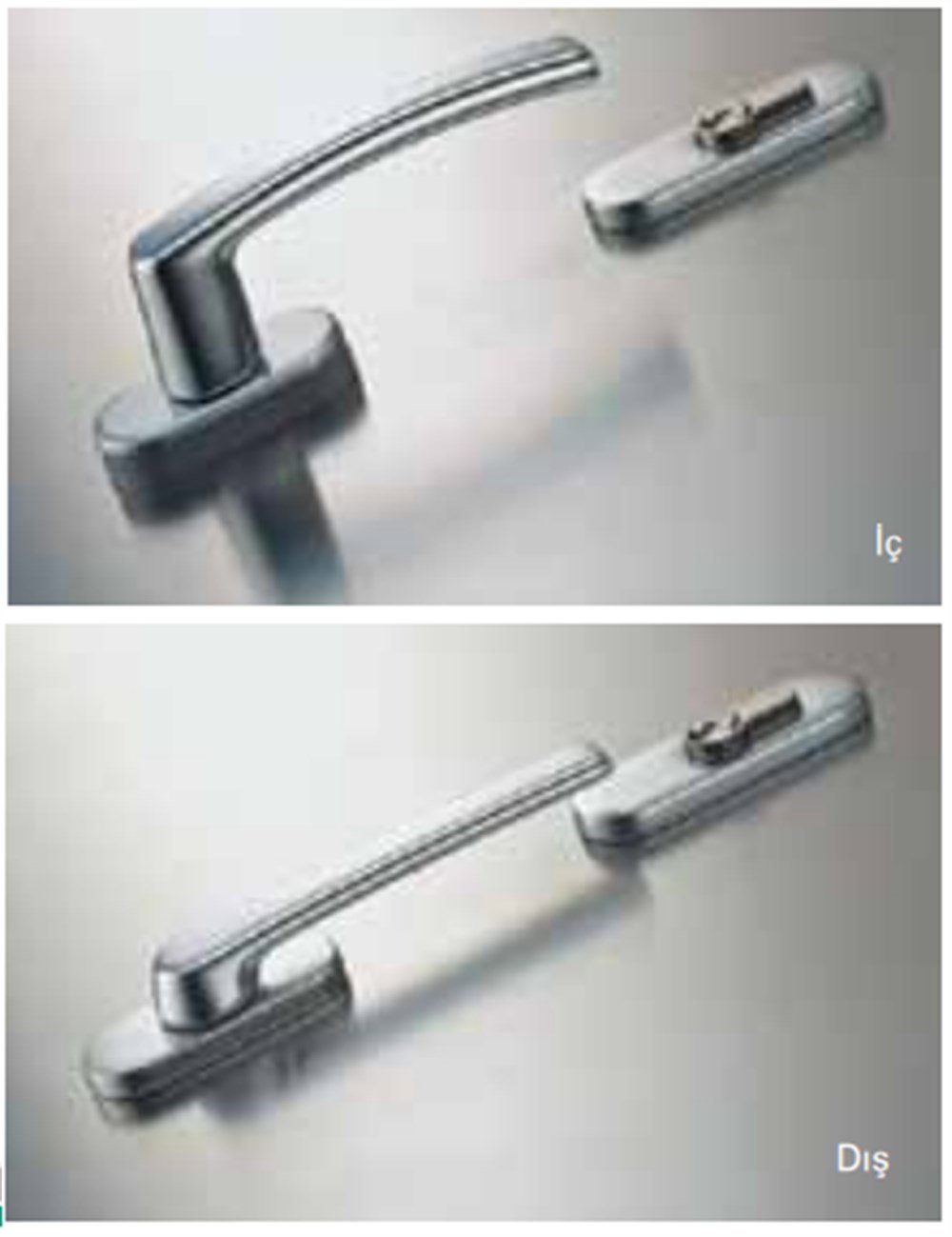 ROTOLİNE ROZETLİ İÇ NORMAL / DIŞ BASIK KAPI VE PENCERE KOLU