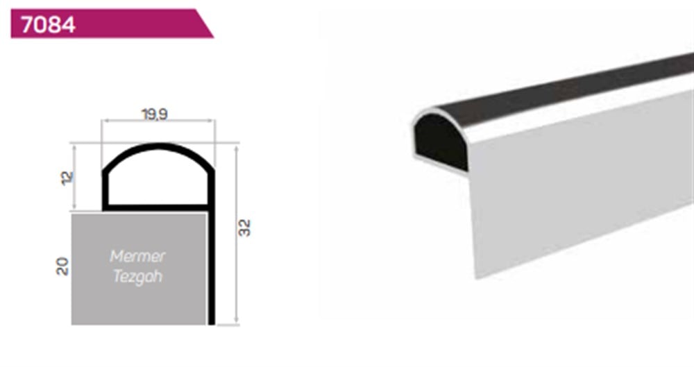MUTFAK TEZGAH PROFİLİ 32 mm