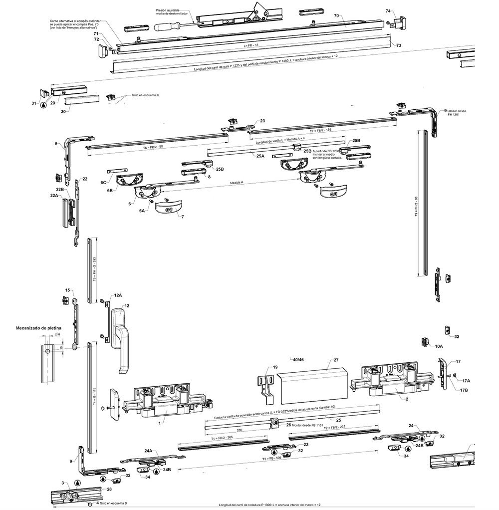 ALUMİNYUM YARI OTOMATİK SÜRME AKSESUAR TAKIMI