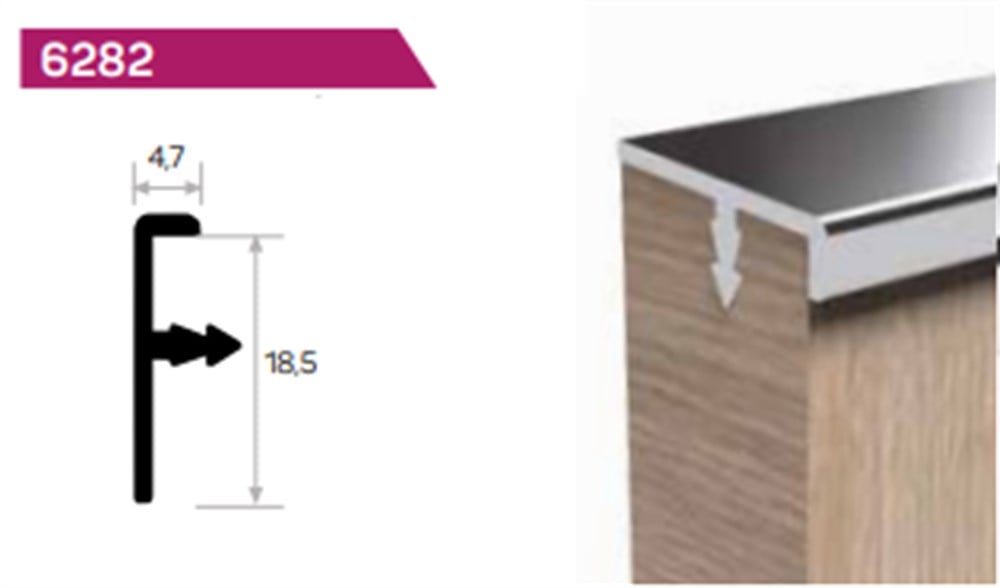 SUNTA F ALUMİNYUM PROFİL 18,5 mm