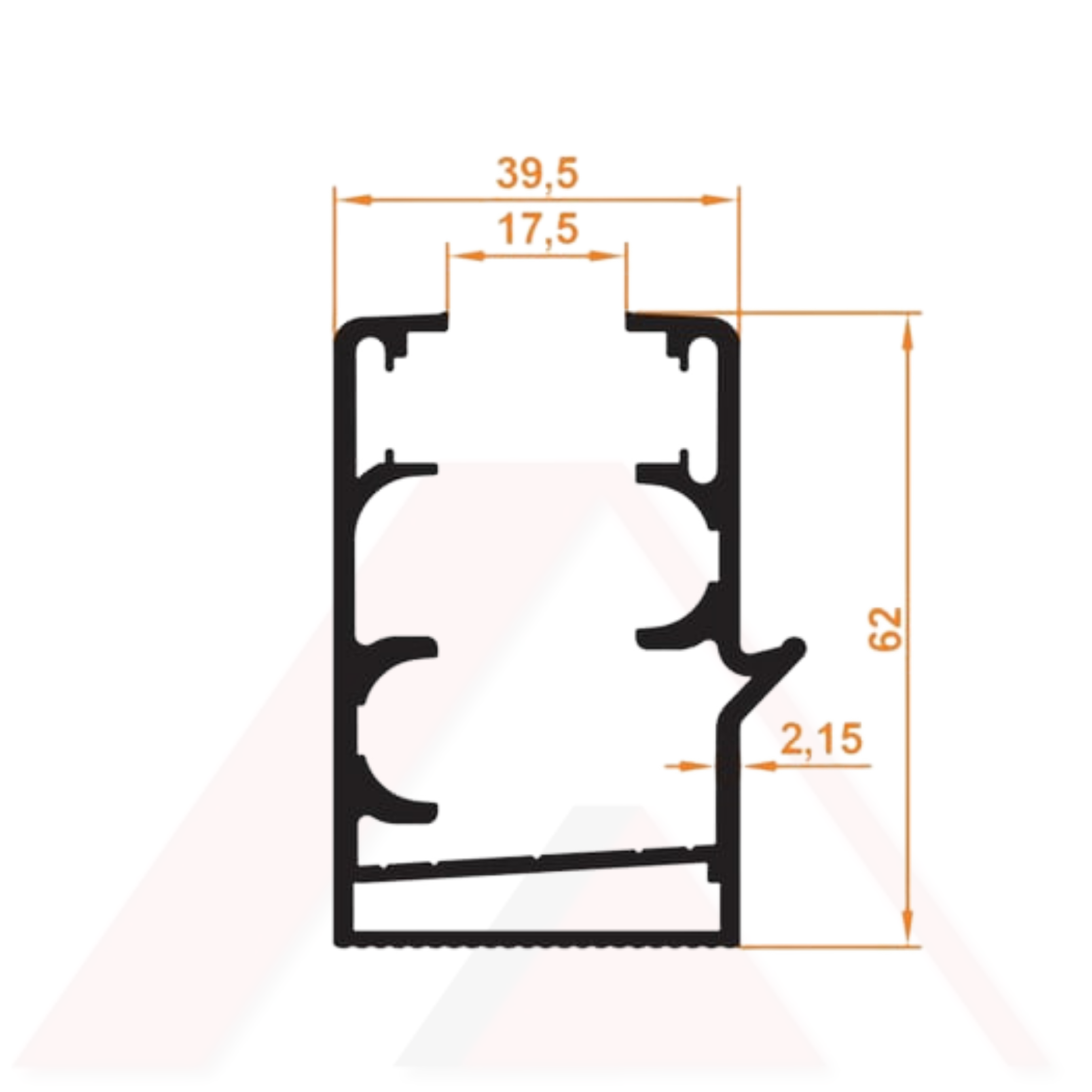 KATLANIR CAM ALUMİNYUM OLUKLU KASA PROFİLİ FIRTINA SERİSİ