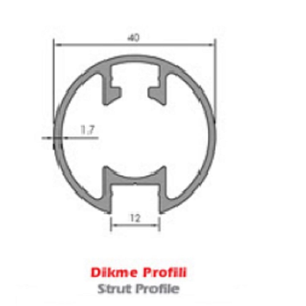 KORKULUK 40 LIK DİKME PROFİLİ TEK KANAL