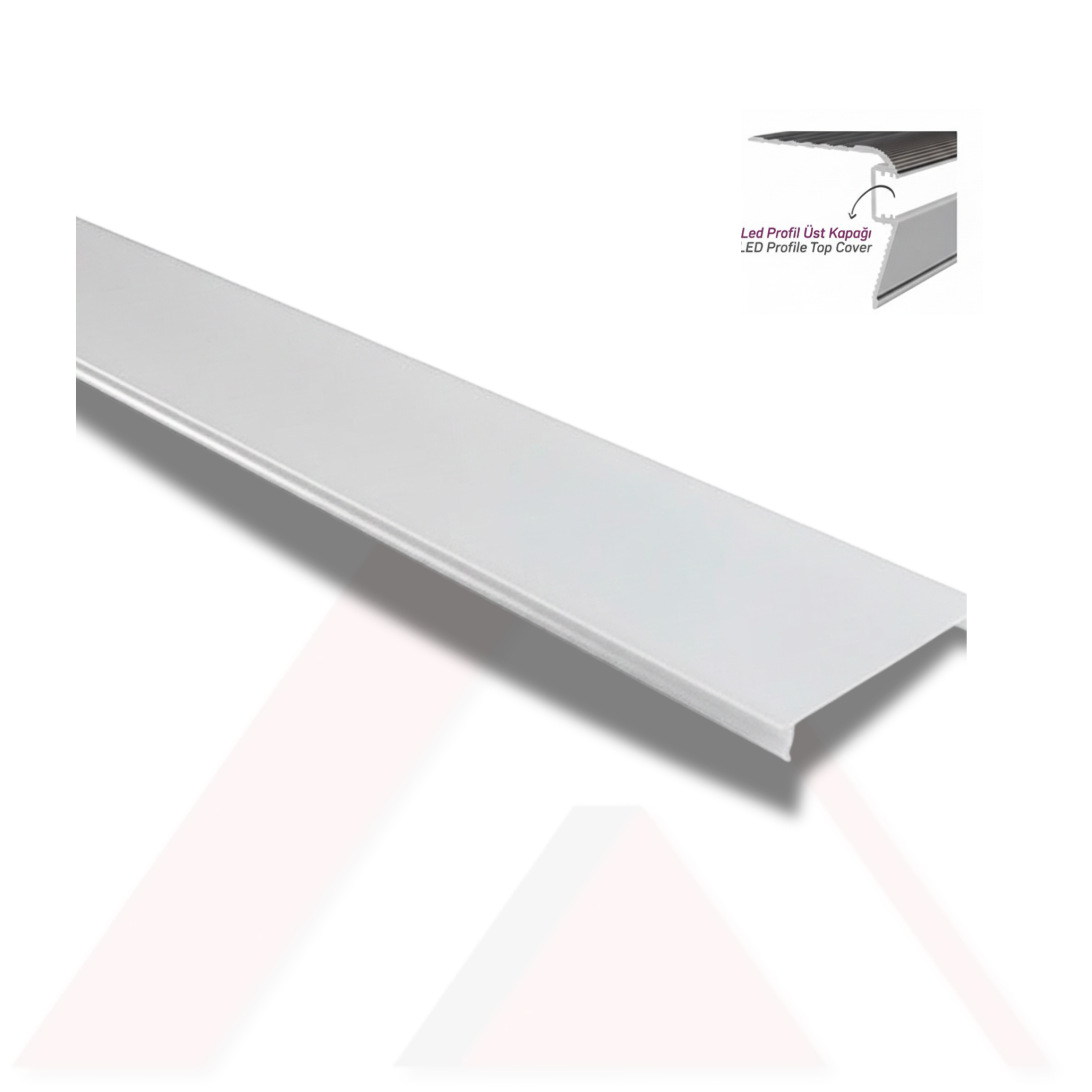 LED PROFİL KAPAĞI 7447 NOLU MERDİVEN BASAMAK PROFİLİ İÇİN
