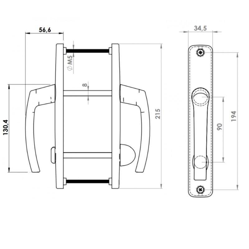 MİLANO KAPI KOLU YAYLI WC 