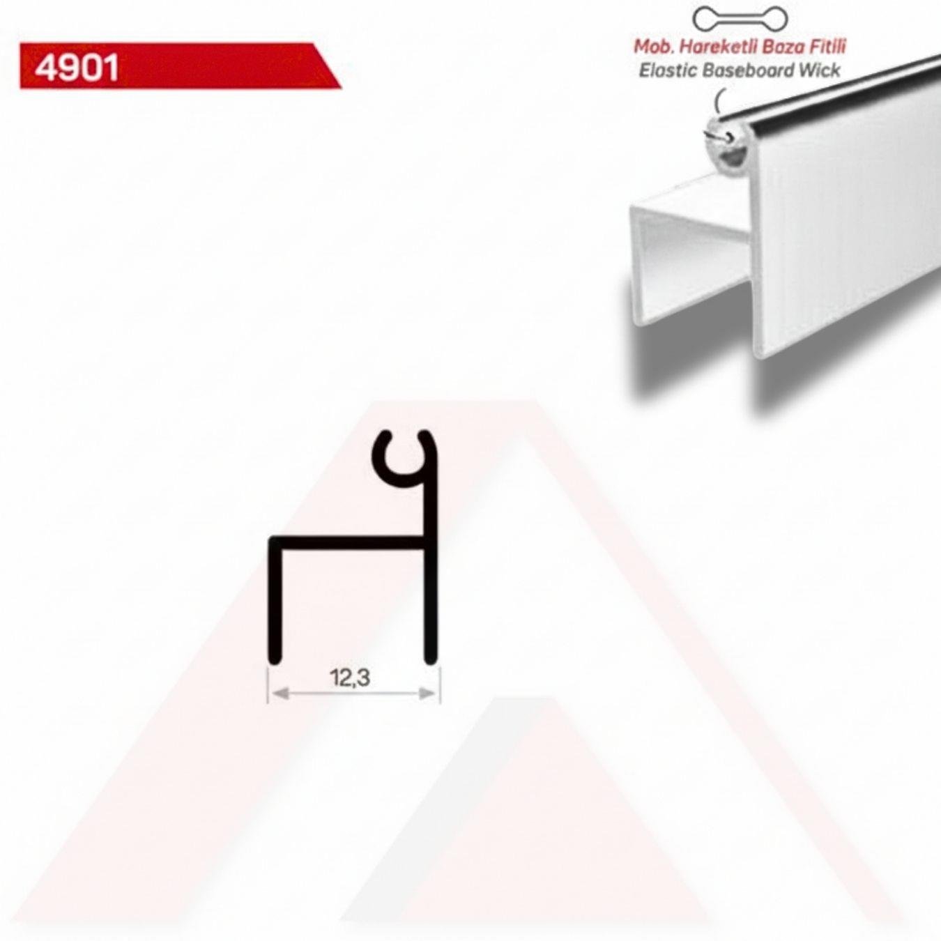 MOBİLYA HAREKETLİ BAZA PROFİLİ 12 mm