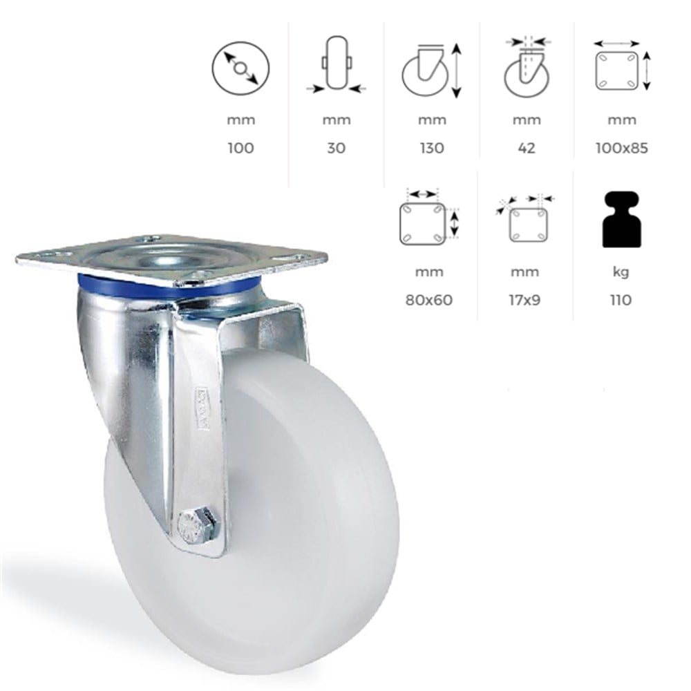 ORTA SANAYİ YÜK TAŞIMA TEKERİ OYNAR TAB.100 mm 3302MMB100