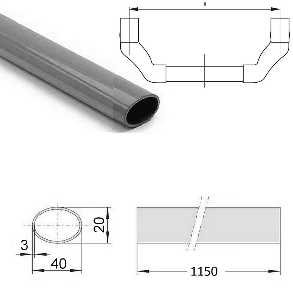 PANİK BAR BAĞLANTI PROFİLİ 1150 mm 1125