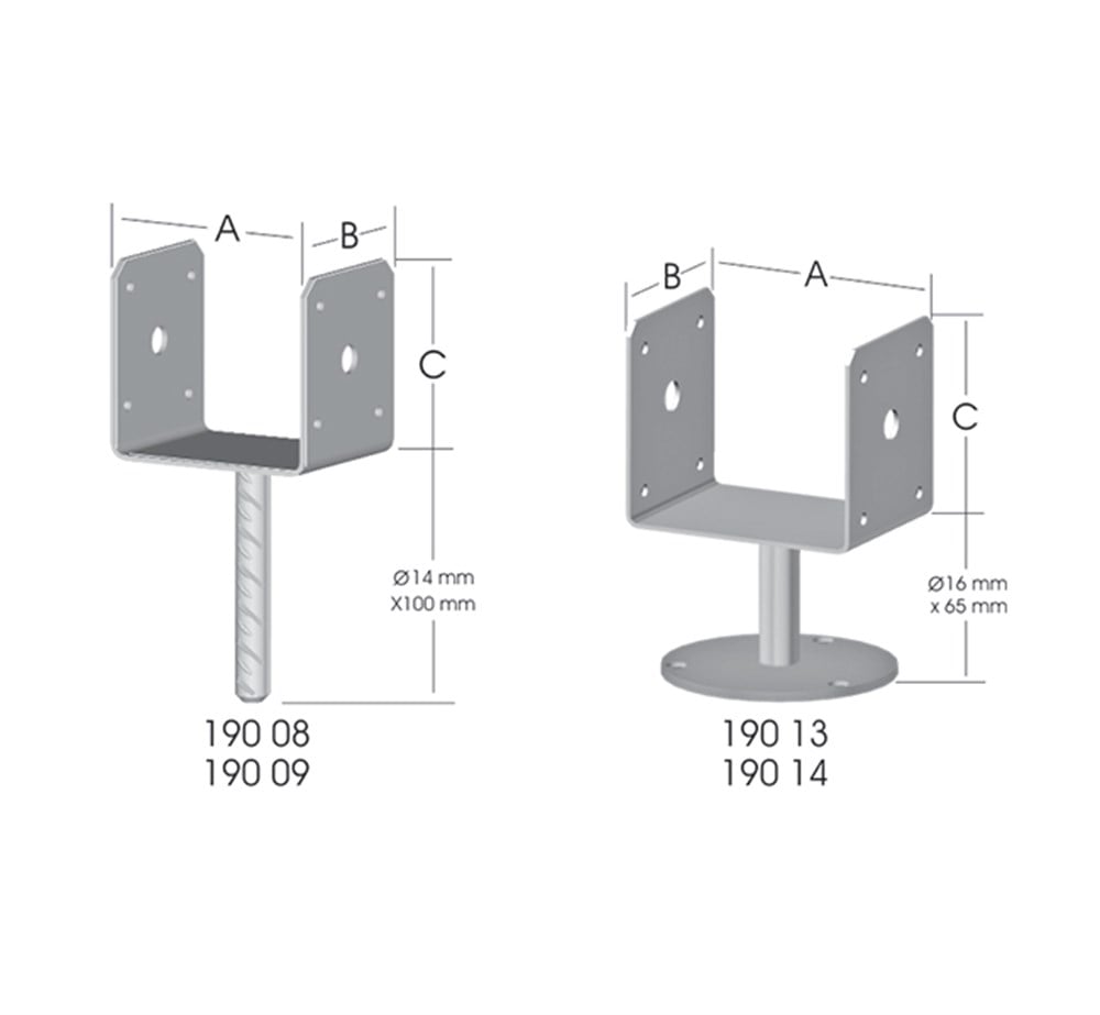 PERGOLA  AYAĞI U FORM TABLALI 2,5 mm