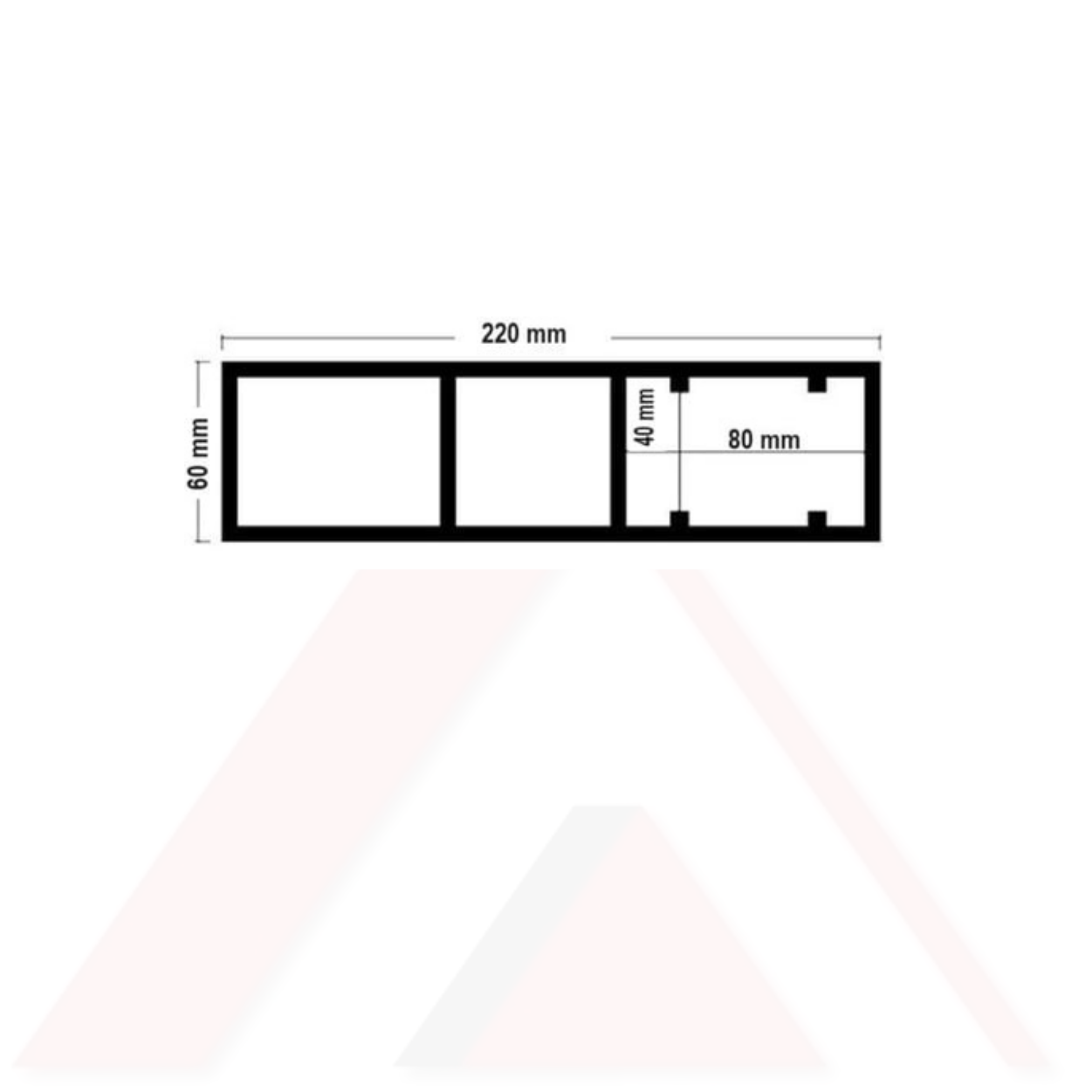 PERGOLA KRİŞ PVC PROFİLİ 60X220 mm