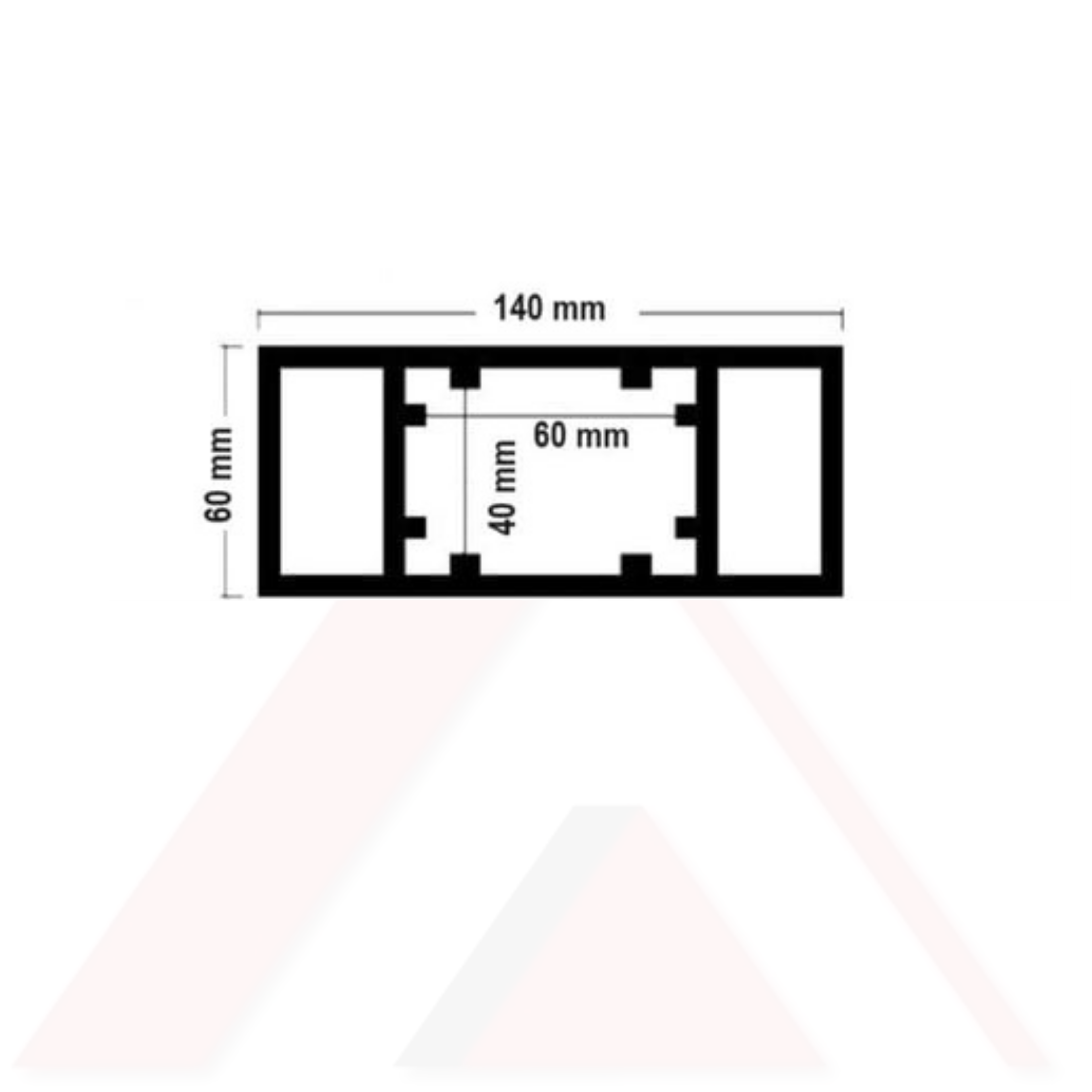 PERGOLA  MERTEK PVC PROFİLİ 60X140 mm