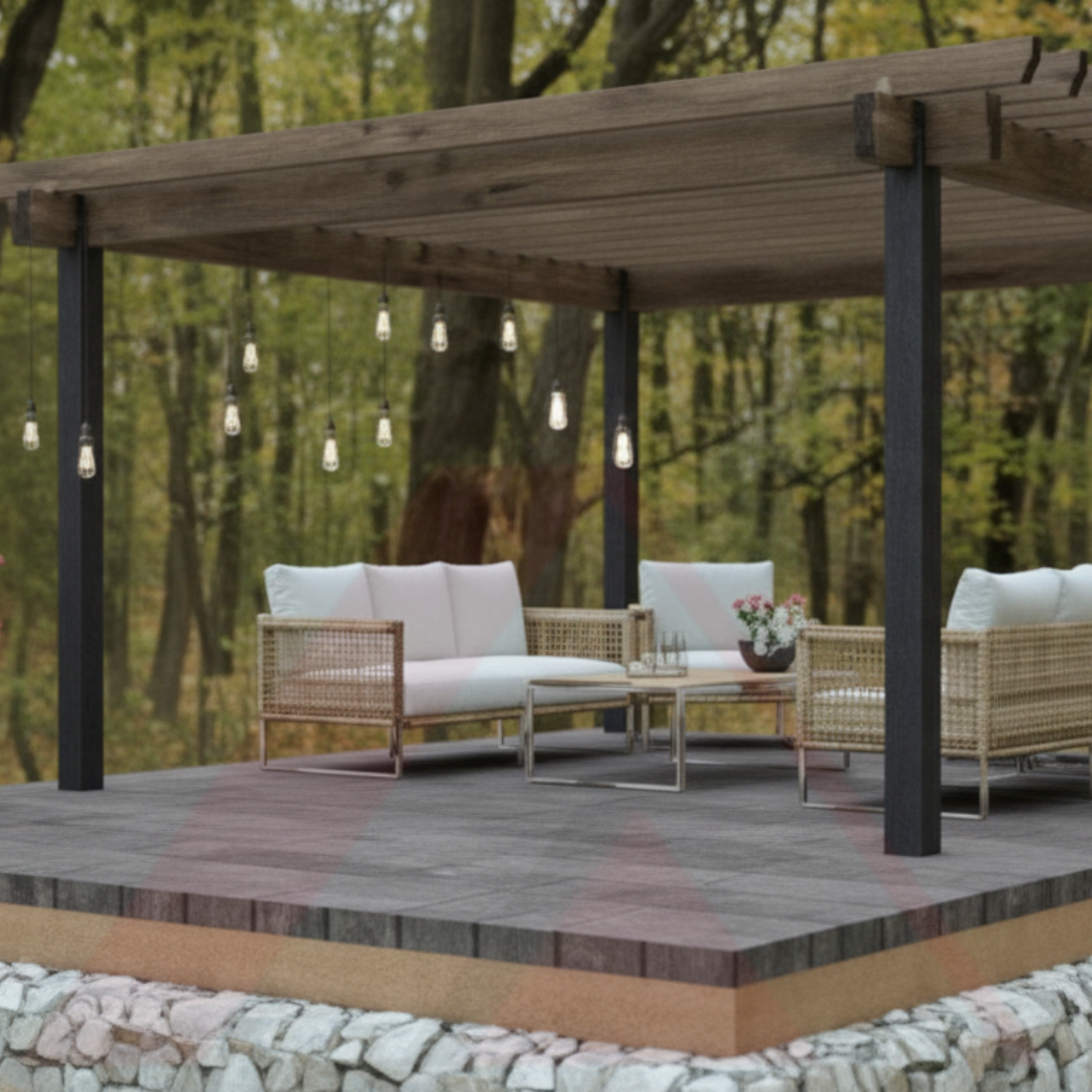 PERGOLA  MERTEK PVC PROFİLİ 60X140 mm