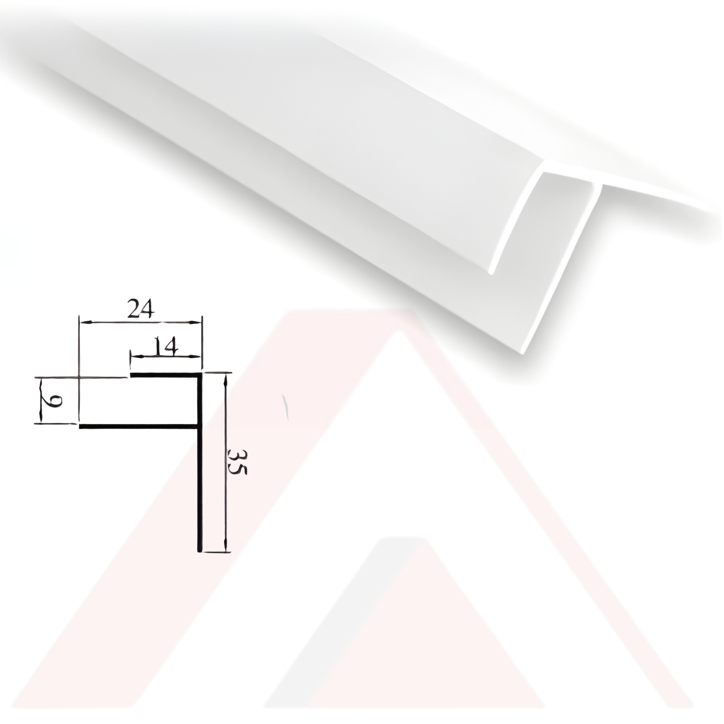 Plastik F Profili 24x435