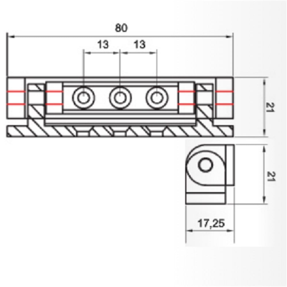 Plastik Pencere Menteşesi 80 mm Al-Tak Pratik