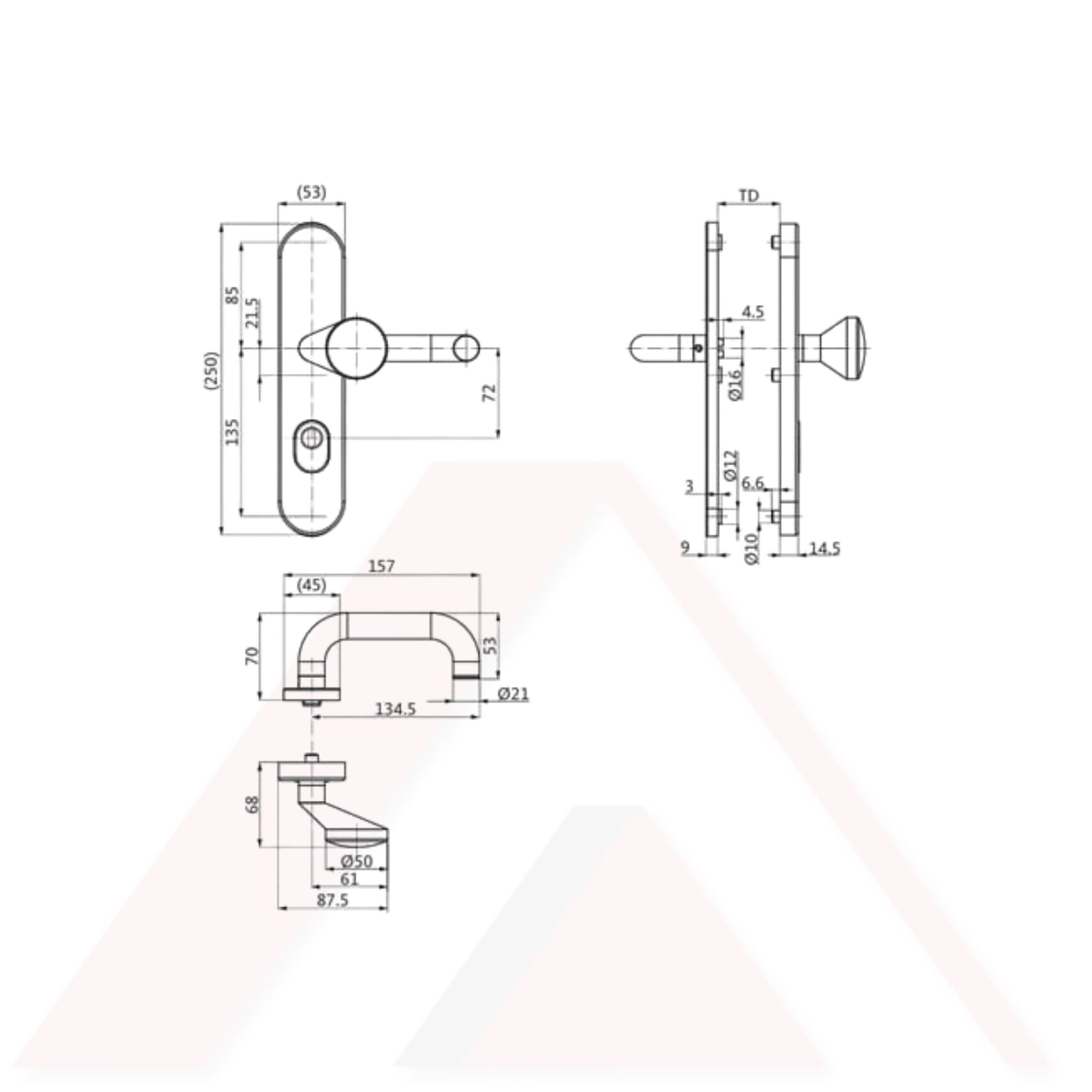 RONDO YANGINA DAYANIKLI PASLANMAZ PZ72 KAPI KOLU DIŞ ÇEKME