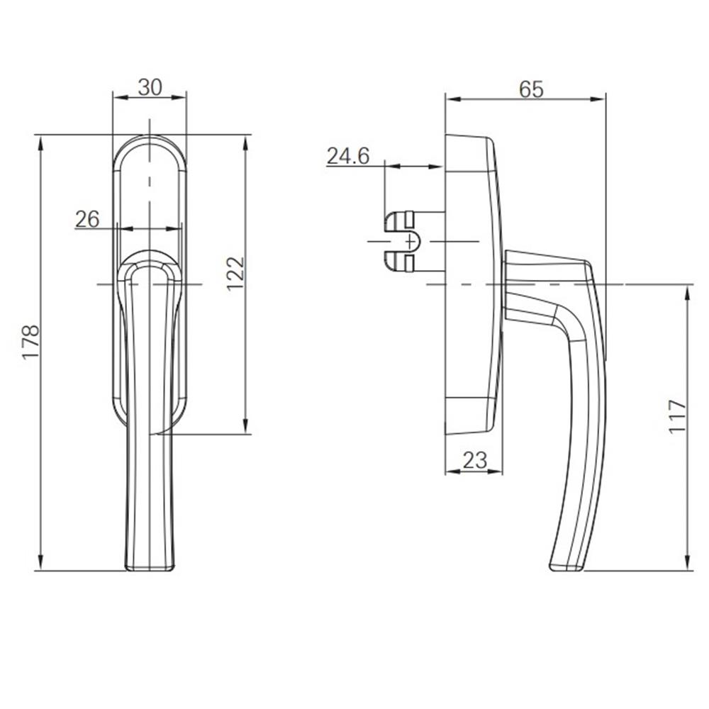 ROTO ALU400 EKSENEL PENCERE KOLU
