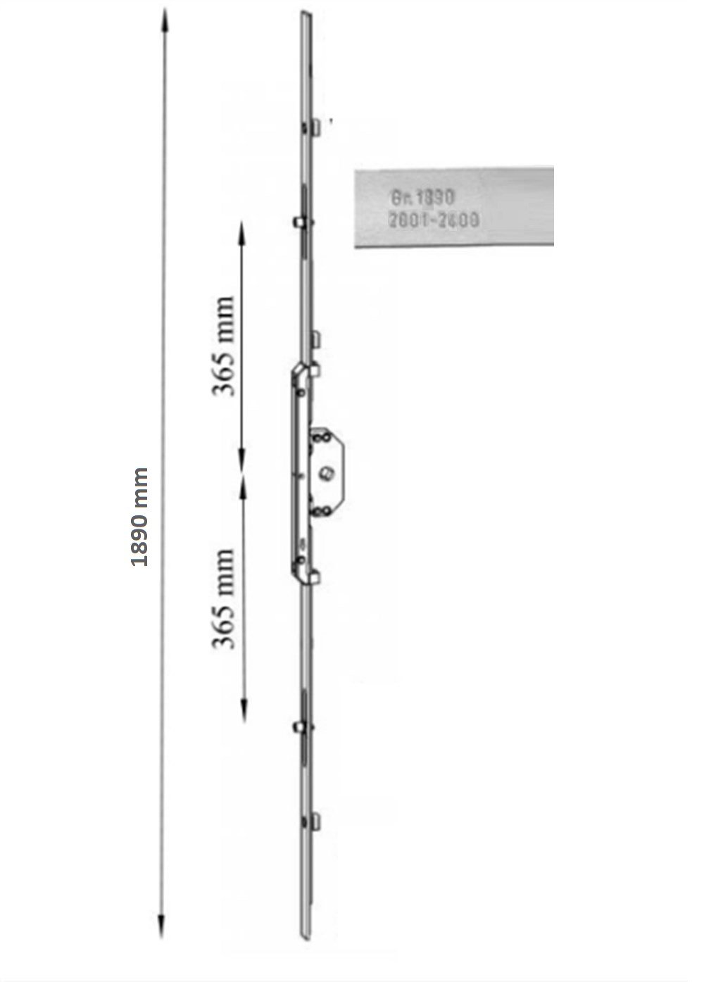 ROTO PATİO Z TAM OTOMATİK ÖN İSPANYOLET Gr1890 2001-2400M -2001-2400K