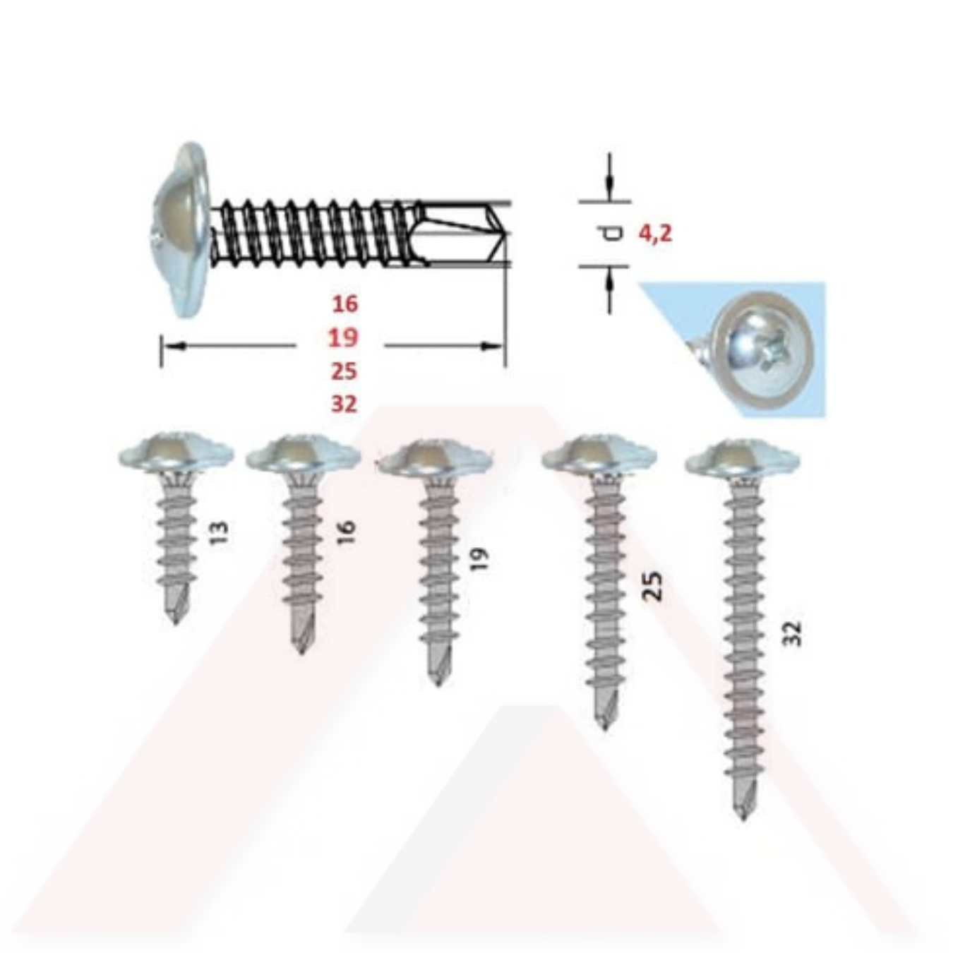 VİDA 4,2 RYSB PUL BAŞLI MATKAP UÇLU VİDA