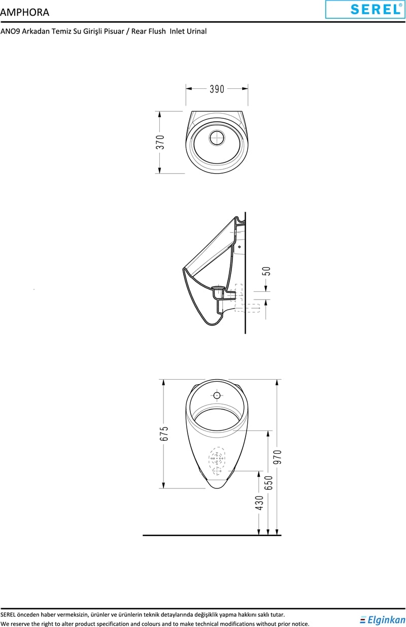 SEREL AMPHORA FOTOSELLİ PİSUAR