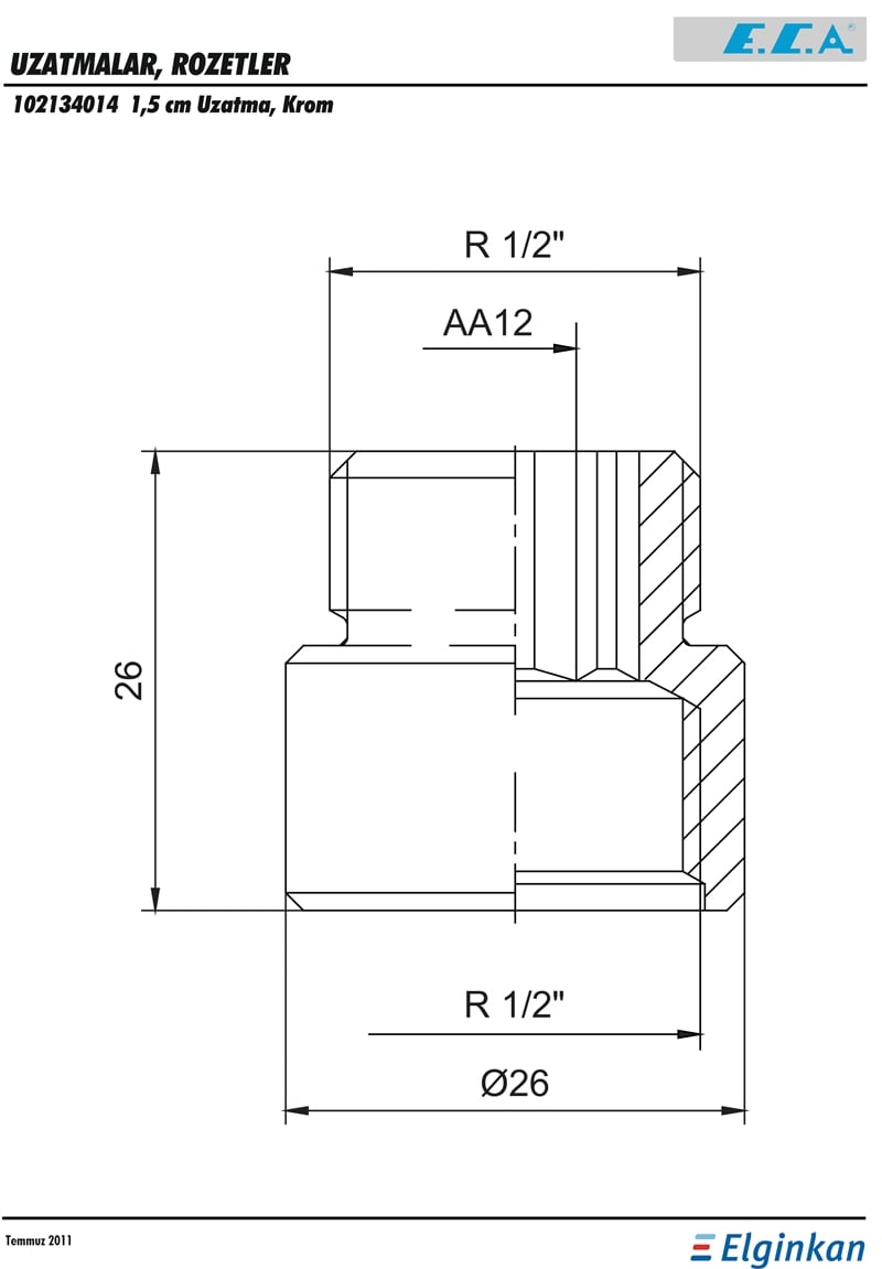 ECA UZATMA 1,5 CM