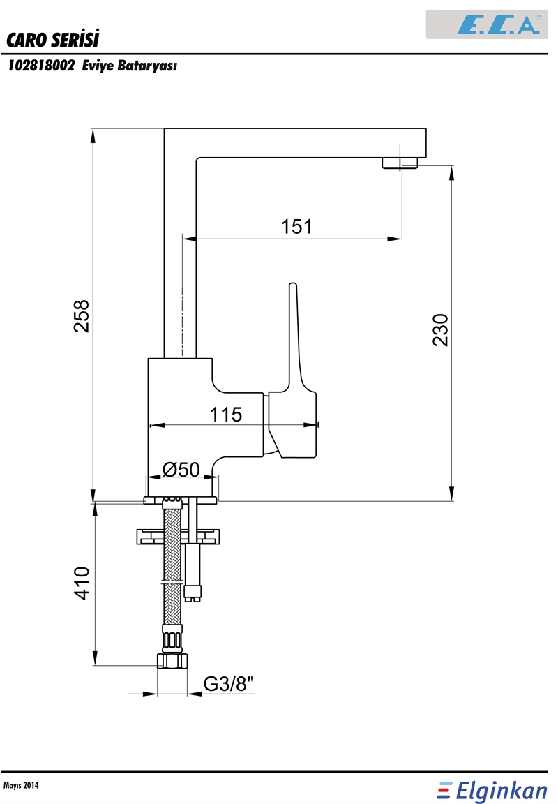 ECA CARO EVİYE BATARYASI (ALTIN)