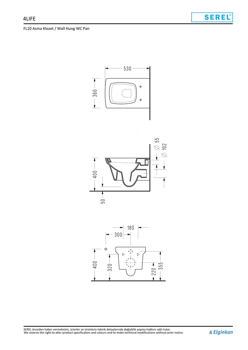 SEREL 4LIFE ASMA KLOZET 53 cm