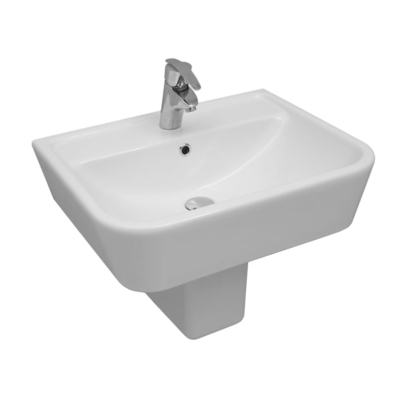 SEREL STAR LAVABO İNCE KENARLI 48x60 cm ve YARIM AYAK