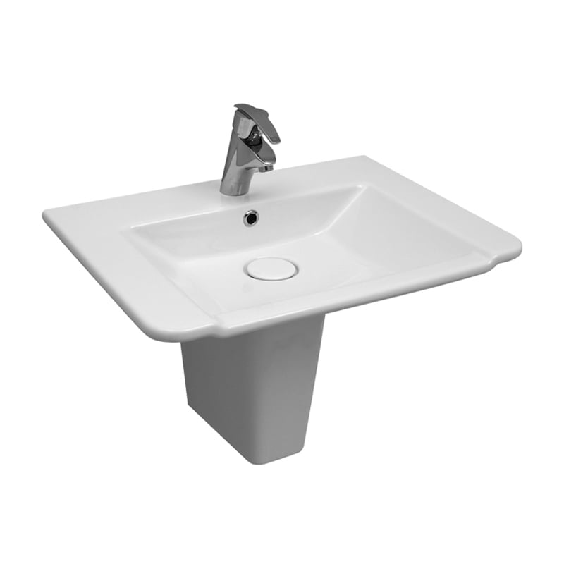 SEREL DİAGONAL LAVABO  48x65 cm ve YARIM AYAK