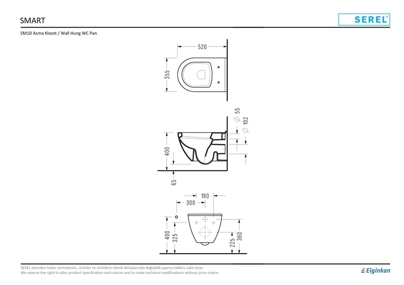 SEREL SMART ASMA KLOZET 52 cm