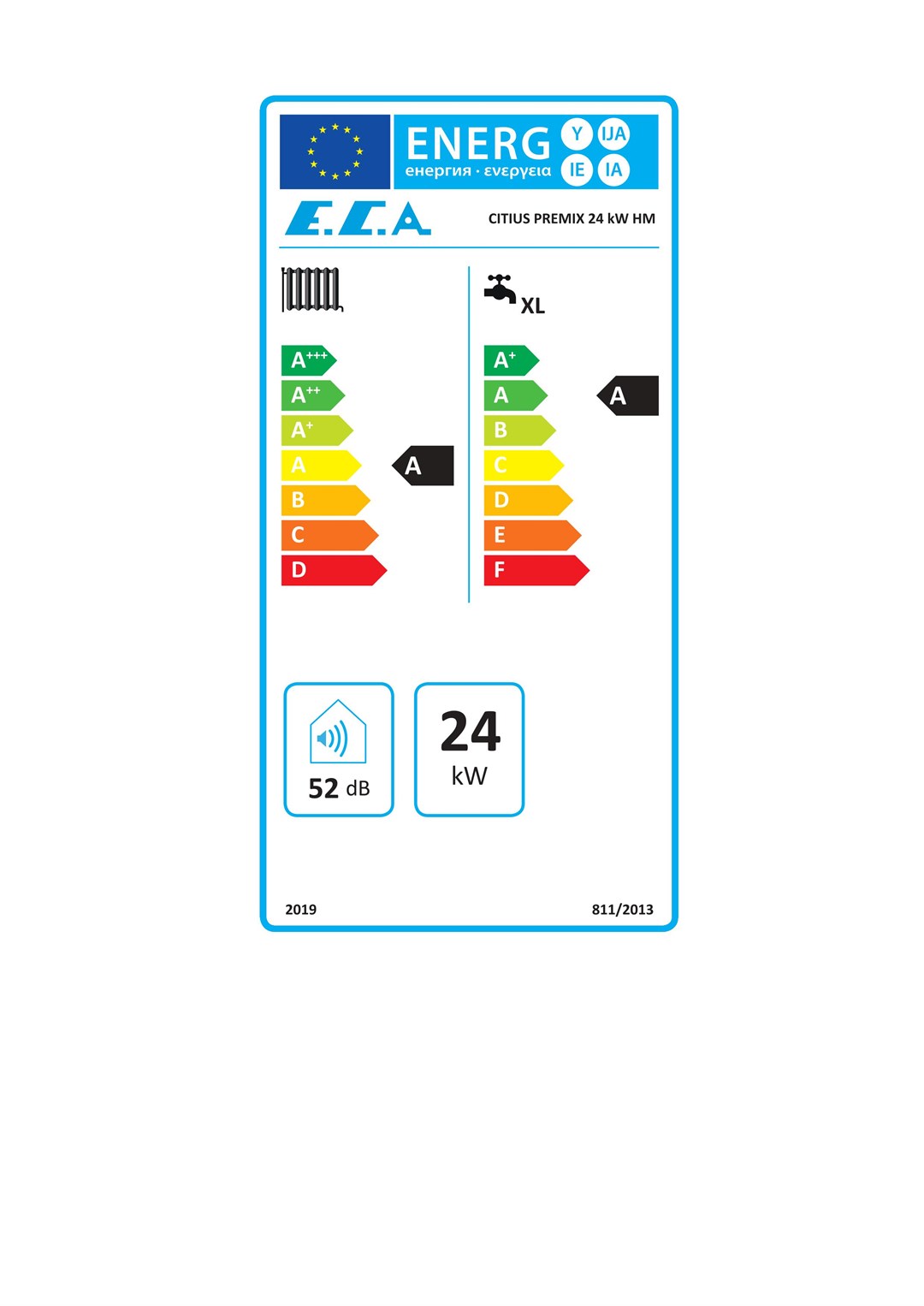 E.C.A. CİTİUS PREMİX 24kW YOĞUŞMALI KOMBİ