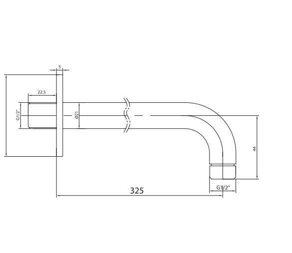 ECA 32,5 CM DUVARDAN DUŞ BORUSU