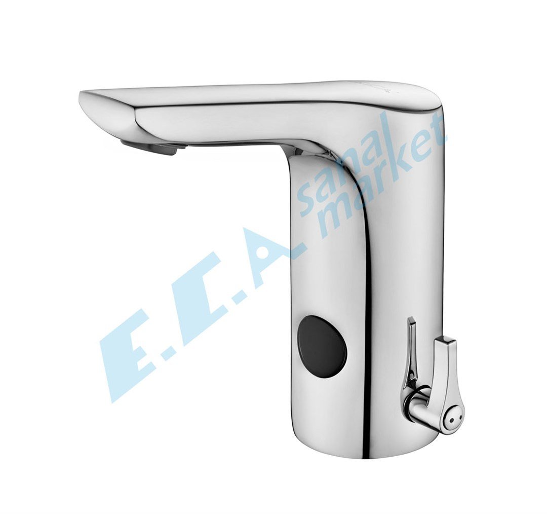 ECA ÇİFT SU GİRİŞLİ PİLLİ/ELEKTRİKLİ LUNA FOTOSELLİ LAVABO BATARYASI