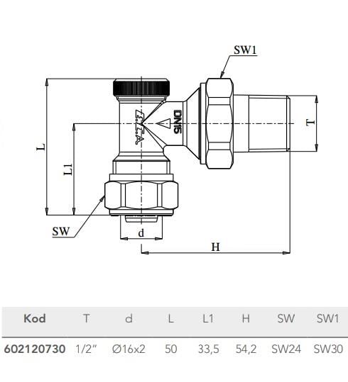 ECA GV3 PEX-AL GERİ DÖNÜŞ VALFİ